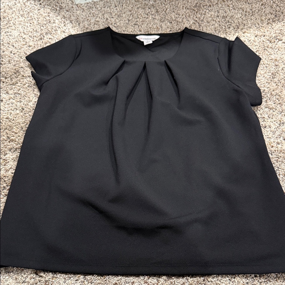 Liz Claiborne Classic Black Blouse - Picture 1 of 3